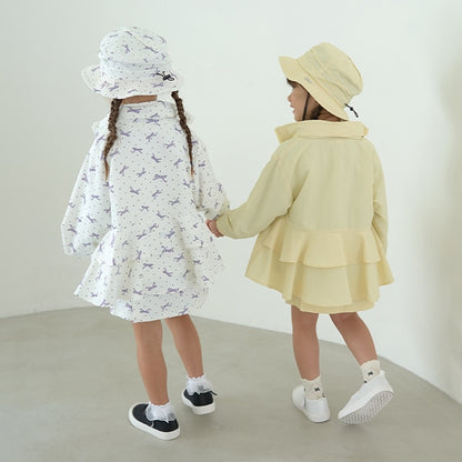 Japanese children's clothing Ly# mine waterproof series windbreaker with storage bag 100-150cm girls spring and summer OUTERWEAR 