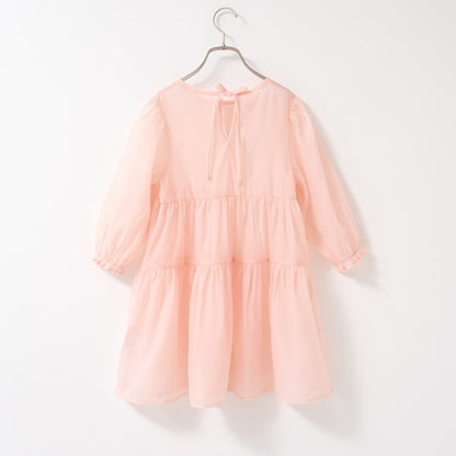 Japanese children's clothing Ly# mine transparent tulle dress 100-150cm girls spring and summer dresses 