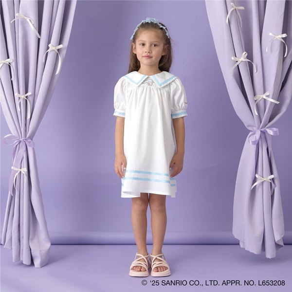 Japanese children's clothing Ly# mine x Sanrio preppy dress 100-140cm girls spring and summer dresses 