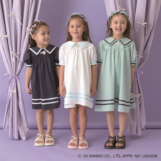 Japanese children's clothing Ly# mine x Sanrio preppy dress 100-140cm girls spring and summer dresses 