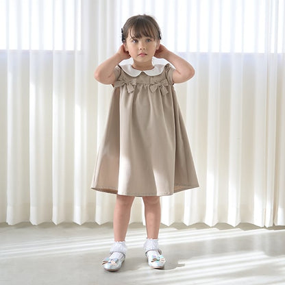 Japanese children's clothing Ly# mine bow dress 100-130cm girls spring and summer dresses for interviews/banquets/performances 