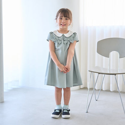 Japanese children's clothing Ly# mine bow dress 100-130cm girls spring and summer dresses for interviews/banquets/performances 