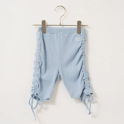 Japanese children's clothing Ly# mine wrinkled drawstring leggings 100-150cm girls summer PANTS 