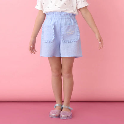 Japanese children's clothing Ly# mine ruffle pocket shorts 100-150cm girls summer PANTS 