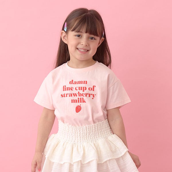 日本童裝 Ly# mine 印花短袖上衣 100-150cm 女童款 夏季 TOPS