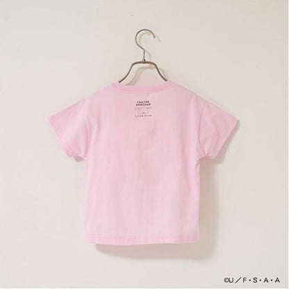 Japanese children's clothing Ly# mine x Crayon Shin-chan 3D White Short-sleeved Top 100-140cm Girls Summer TOPS 