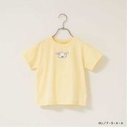 Japanese children's clothing Ly# mine x Crayon Shin-chan furry white short-sleeved top 100-140cm girls summer TOPS 