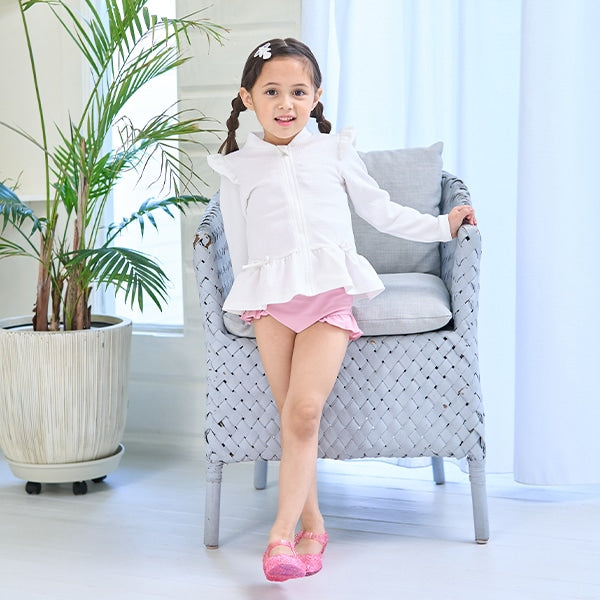 Japanese children's clothing Ly# mine UV protection swimsuit jacket 100-130cm girls summer swimsuit special edition [Japan pre-sale: mid-April 2025] 