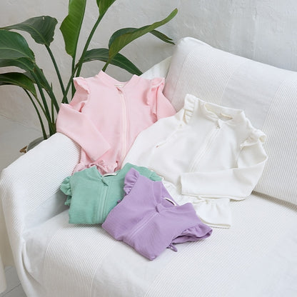 Japanese children's clothing Ly# mine UV protection swimsuit jacket 100-130cm girls summer swimsuit special edition [Japan pre-sale: mid-April 2025] 