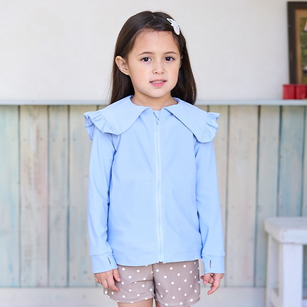 Japanese children's clothing Ly# mine UV protection swimsuit jacket 100-130cm girls summer swimsuit special edition [Japan pre-sale: mid-April 2025]