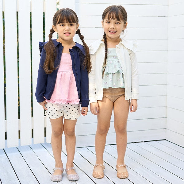 Japanese children's clothing Ly# mine UV protection swimsuit jacket 100-130cm girls summer swimsuit special edition [Japan pre-sale: mid-April 2025]