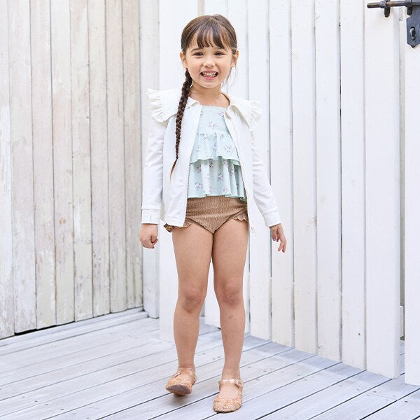 Japanese children's clothing Ly# mine UV protection swimsuit jacket 100-130cm girls summer swimsuit special edition [Japan pre-sale: mid-April 2025]