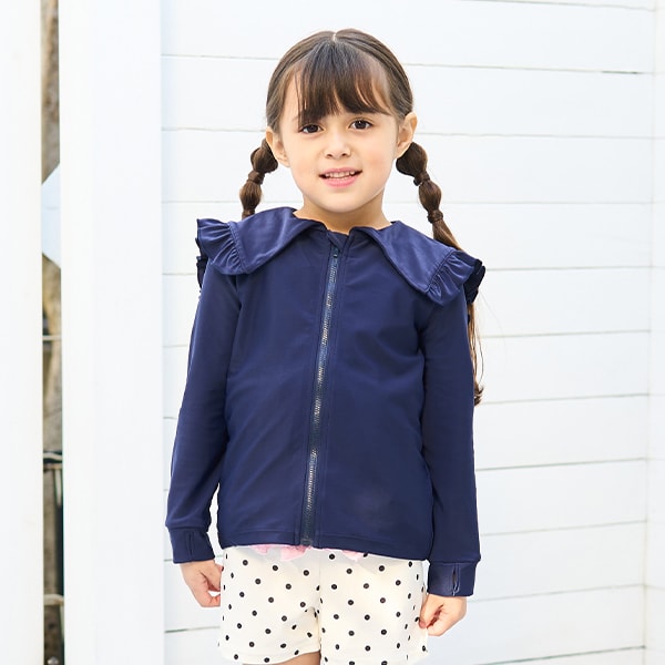 Japanese children's clothing Ly# mine UV protection swimsuit jacket 100-130cm girls summer swimsuit special edition [Japan pre-sale: mid-April 2025]