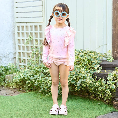 Japanese children's clothing Ly# mine UV protection swimsuit two-piece set 100-130cm girls summer swimsuit special edition [Japan pre-sale: mid-April 2025] 