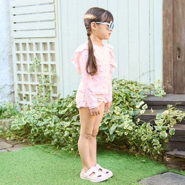 Japanese children's clothing Ly# mine UV protection swimsuit two-piece set 100-130cm girls summer swimsuit special edition [Japan pre-sale: mid-April 2025] 