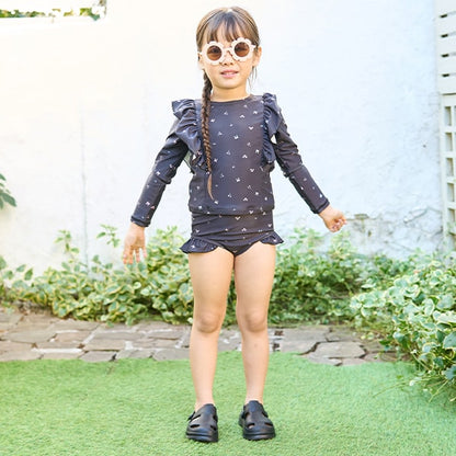 Japanese children's clothing Ly# mine UV protection swimsuit two-piece set 100-130cm girls summer swimsuit special edition [Japan pre-sale: mid-April 2025] 