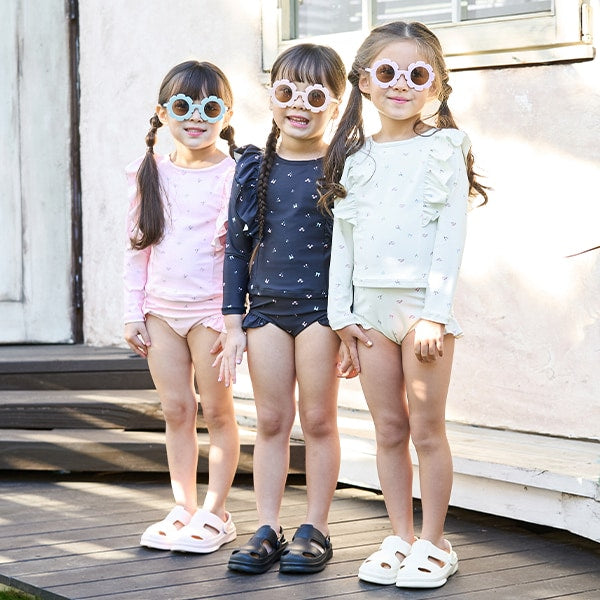 Japanese children's clothing Ly# mine UV protection swimsuit two-piece set 100-130cm girls summer swimsuit special edition [Japan pre-sale: mid-April 2025] 