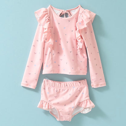 Japanese children's clothing Ly# mine UV protection swimsuit two-piece set 100-130cm girls summer swimsuit special edition [Japan pre-sale: mid-April 2025] 