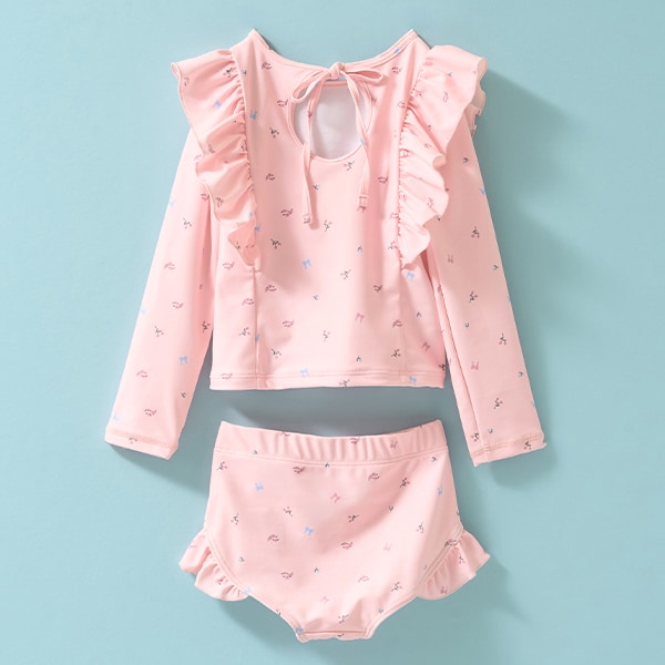 Japanese children's clothing Ly# mine UV protection swimsuit two-piece set 100-130cm girls summer swimsuit special edition [Japan pre-sale: mid-April 2025] 