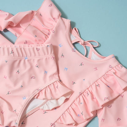 Japanese children's clothing Ly# mine UV protection swimsuit two-piece set 100-130cm girls summer swimsuit special edition [Japan pre-sale: mid-April 2025] 