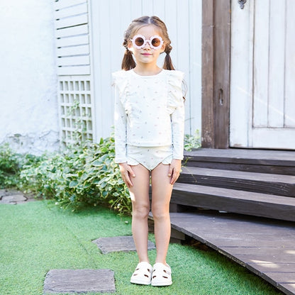Japanese children's clothing Ly# mine UV protection swimsuit two-piece set 100-130cm girls summer swimsuit special edition [Japan pre-sale: mid-April 2025] 