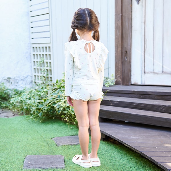 Japanese children's clothing Ly# mine UV protection swimsuit two-piece set 100-130cm girls summer swimsuit special edition [Japan pre-sale: mid-April 2025] 
