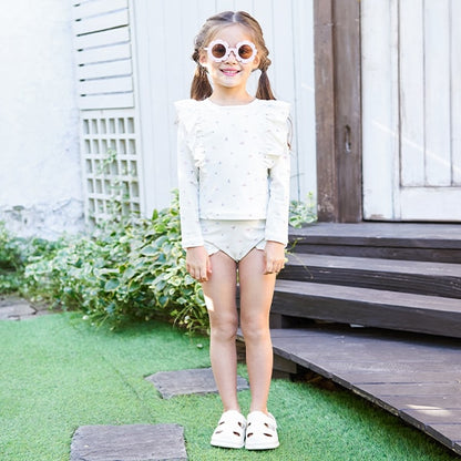 Japanese children's clothing Ly# mine UV protection swimsuit two-piece set 100-130cm girls summer swimsuit special edition [Japan pre-sale: mid-April 2025] 