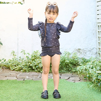 Japanese children's clothing Ly# mine UV protection swimsuit two-piece set 100-130cm girls summer swimsuit special edition [Japan pre-sale: mid-April 2025] 
