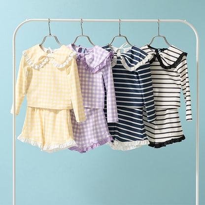 Japanese children's clothing Ly# mine UV protection swimsuit two-piece set 100-130cm girls summer swimsuit special edition [Japan pre-sale: mid-April 2025] 