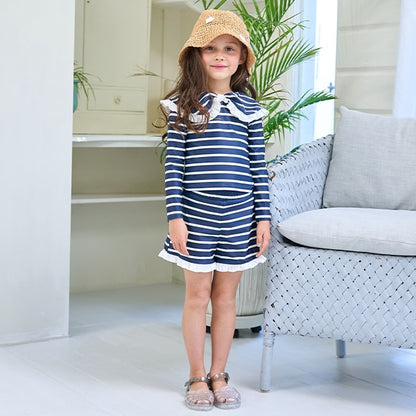 Japanese children's clothing Ly# mine UV protection swimsuit two-piece set 100-130cm girls summer swimsuit special edition [Japan pre-sale: mid-April 2025] 