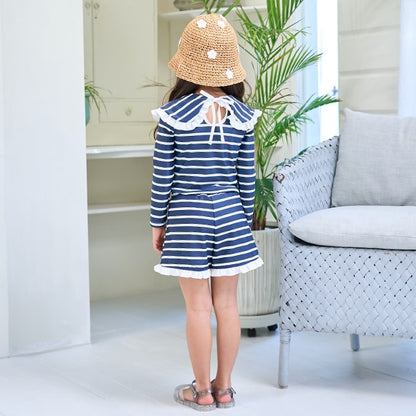Japanese children's clothing Ly# mine UV protection swimsuit two-piece set 100-130cm girls summer swimsuit special edition [Japan pre-sale: mid-April 2025] 