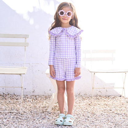 Japanese children's clothing Ly# mine UV protection swimsuit two-piece set 100-130cm girls summer swimsuit special edition [Japan pre-sale: mid-April 2025] 