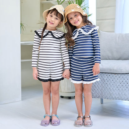 Japanese children's clothing Ly# mine UV protection swimsuit two-piece set 100-130cm girls summer swimsuit special edition [Japan pre-sale: mid-April 2025] 