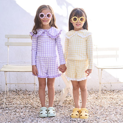 Japanese children's clothing Ly# mine UV protection swimsuit two-piece set 100-130cm girls summer swimsuit special edition [Japan pre-sale: mid-April 2025] 