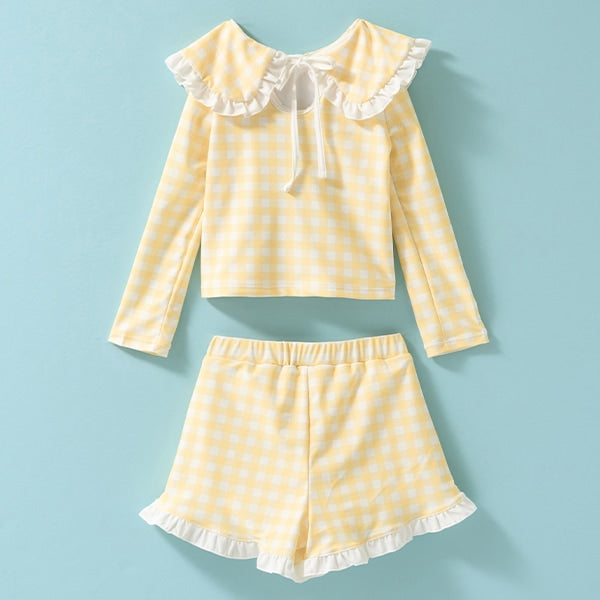 Japanese children's clothing Ly# mine UV protection swimsuit two-piece set 100-130cm girls summer swimsuit special edition [Japan pre-sale: mid-April 2025] 