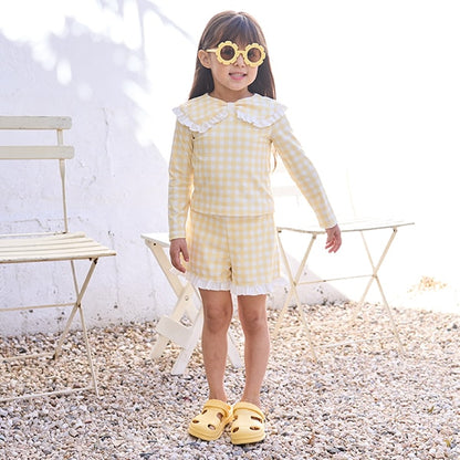 Japanese children's clothing Ly# mine UV protection swimsuit two-piece set 100-130cm girls summer swimsuit special edition [Japan pre-sale: mid-April 2025] 