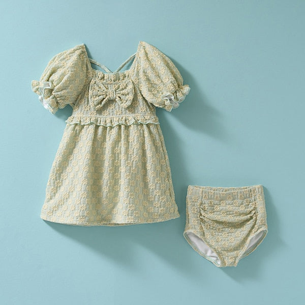 Japanese children's clothing Ly# mine UV protection swimsuit two-piece set 100-130cm girls summer swimsuit special edition [Japan pre-sale: mid-April 2025] 