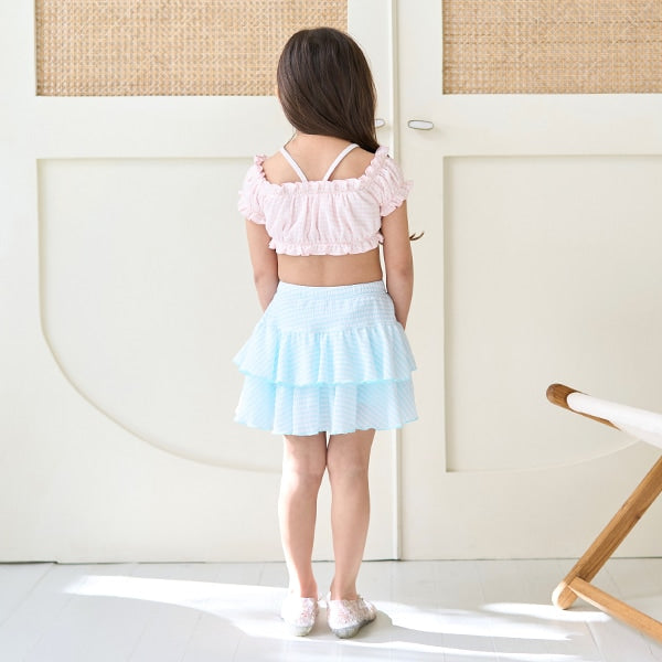 Japanese children's clothing Ly# mine UV protection swimsuit two-piece set 100-130cm girls summer swimsuit special edition [Japan pre-sale: mid-April 2025] 