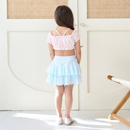 Japanese children's clothing Ly# mine UV protection swimsuit two-piece set 100-130cm girls summer swimsuit special edition [Japan pre-sale: mid-April 2025] 