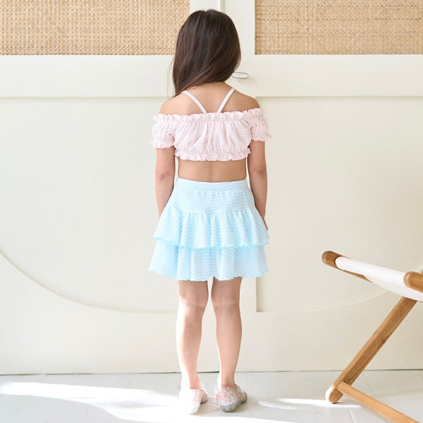 Japanese children's clothing Ly# mine UV protection swimsuit two-piece set 100-130cm girls summer swimsuit special edition [Japan pre-sale: mid-April 2025] 