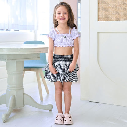Japanese children's clothing Ly# mine UV protection swimsuit two-piece set 100-130cm girls summer swimsuit special edition [Japan pre-sale: mid-April 2025] 