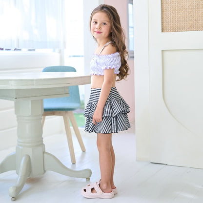 Japanese children's clothing Ly# mine UV protection swimsuit two-piece set 100-130cm girls summer swimsuit special edition [Japan pre-sale: mid-April 2025] 