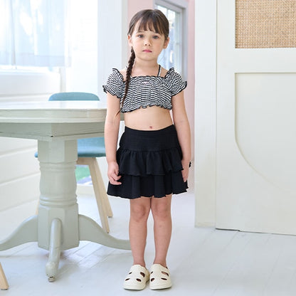 Japanese children's clothing Ly# mine UV protection swimsuit two-piece set 100-130cm girls summer swimsuit special edition [Japan pre-sale: mid-April 2025] 