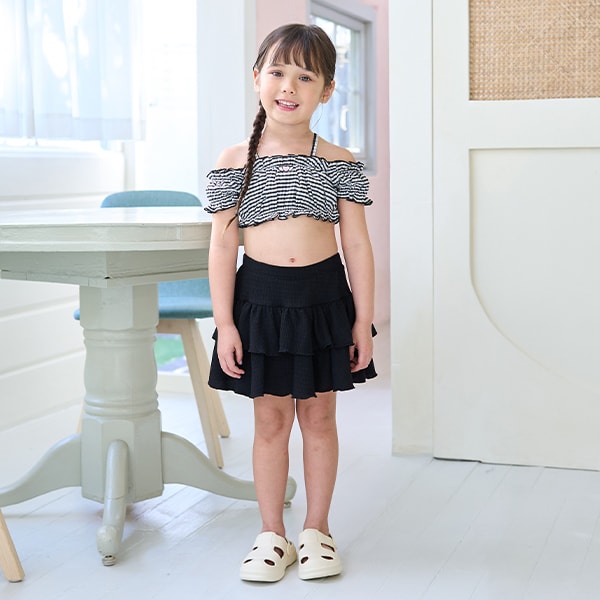 Japanese children's clothing Ly# mine UV protection swimsuit two-piece set 100-130cm girls summer swimsuit special edition [Japan pre-sale: mid-April 2025] 