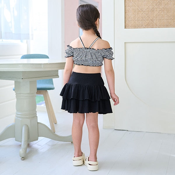 Japanese children's clothing Ly# mine UV protection swimsuit two-piece set 100-130cm girls summer swimsuit special edition [Japan pre-sale: mid-April 2025] 