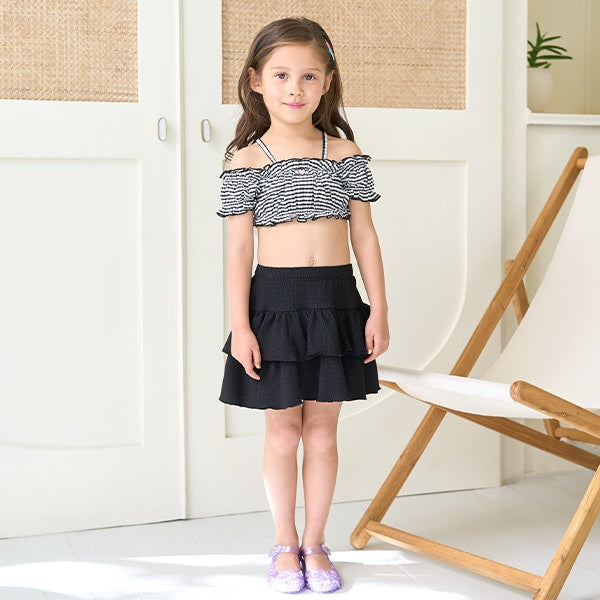 Japanese children's clothing Ly# mine UV protection swimsuit two-piece set 100-130cm girls summer swimsuit special edition [Japan pre-sale: mid-April 2025] 