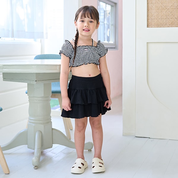 Japanese children's clothing Ly# mine UV protection swimsuit two-piece set 100-130cm girls summer swimsuit special edition [Japan pre-sale: mid-April 2025] 