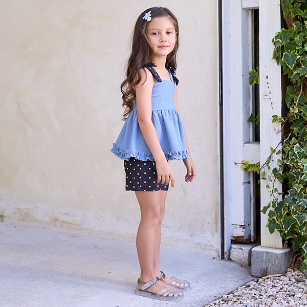 Japanese children's clothing Ly# mine UV protection swimsuit two-piece set 100-130cm girls summer swimsuit special edition [Japan pre-sale: mid-April 2025] 