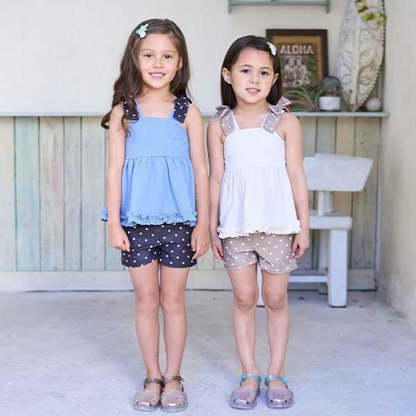 Japanese children's clothing Ly# mine UV protection swimsuit two-piece set 100-130cm girls summer swimsuit special edition [Japan pre-sale: mid-April 2025] 