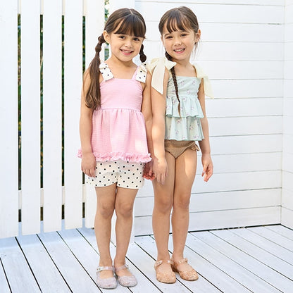 Japanese children's clothing Ly# mine UV protection swimsuit two-piece set 100-130cm girls summer swimsuit special edition [Japan pre-sale: mid-April 2025] 